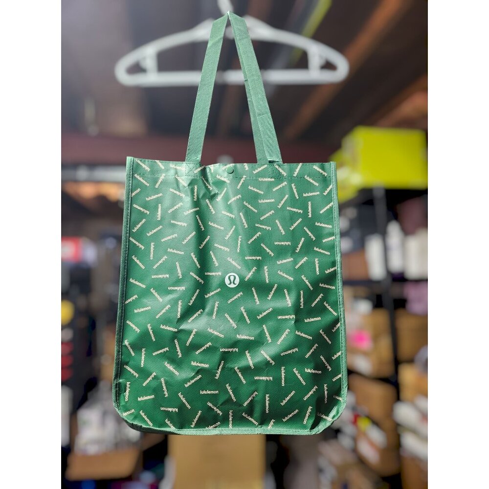 lululemon shopping bag x 3 green large